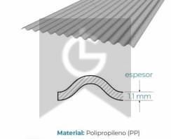 CHAPA ACANALADA LINEA LUZ (1.1mm) - 